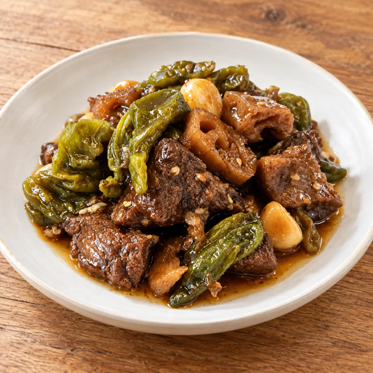 아롱사태장조림(꽈리,마늘,새송이)